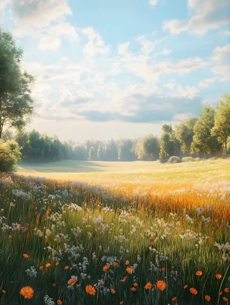 Springtime Backgrounds - Wildflower Meadow 3