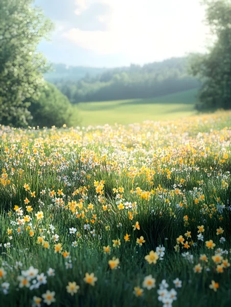 Springtime Backgrounds - Wildflower Meadow 6