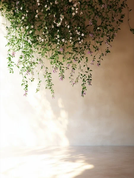 Studio Backgrounds - Beige Floral Wall 2