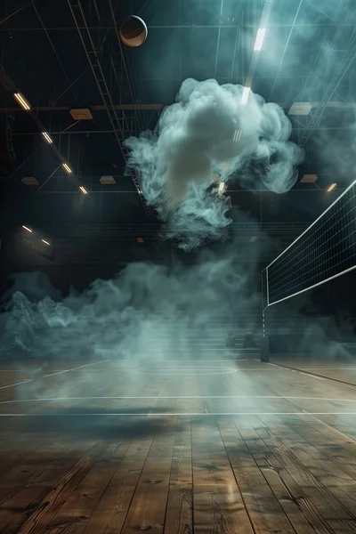 Volleyball Backgrounds - Fog & Spotlights 7