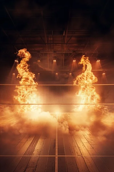 Volleyball Backgrounds - Smoke & Fire 2