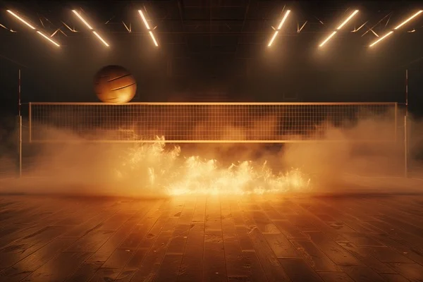 Volleyball Backgrounds - Smoke & Fire 3