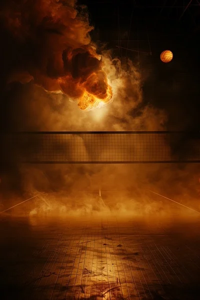 Volleyball Backgrounds - Smoke & Fire 4