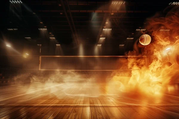 Volleyball Backgrounds - Smoke & Fire 5