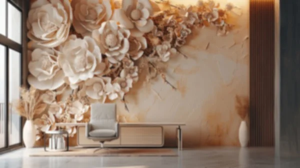 Zoom Backgrounds - 3D Floral Wall 1