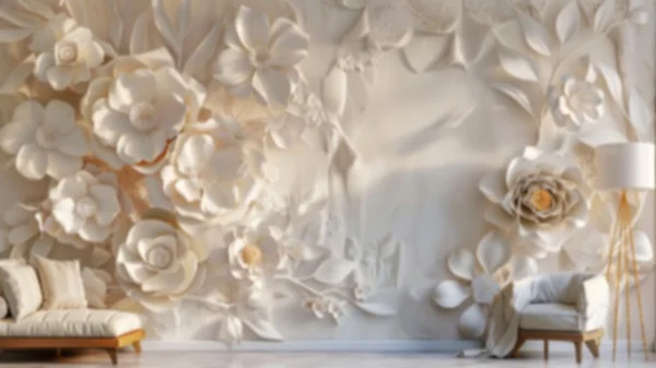 Zoom Backgrounds - 3D Floral Wall 2