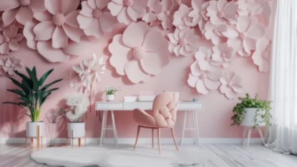 Zoom Backgrounds - 3D Floral Wall 5