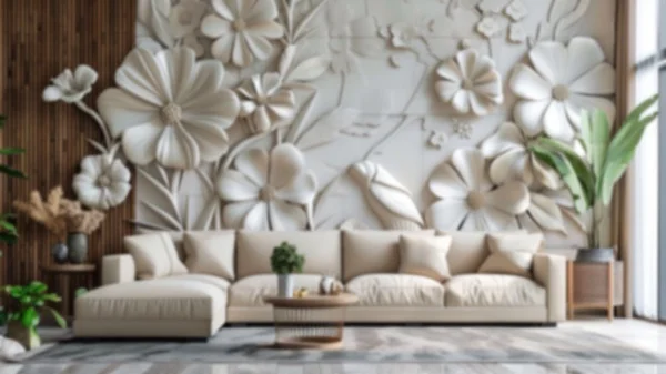 Zoom Backgrounds - 3D Floral Wall 9