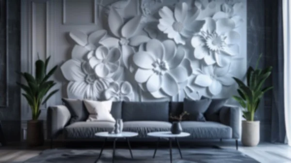 Zoom Backgrounds - 3D Floral Wall 10