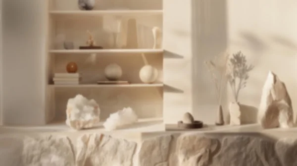 Zoom Backgrounds - Beige Tones & Crystals 3