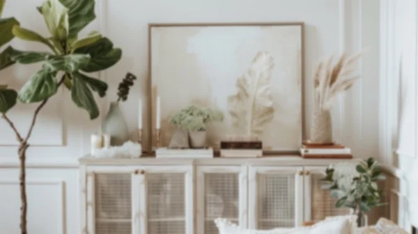 Zoom Backgrounds - Boho Beige Interior 2