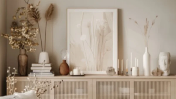 Zoom Backgrounds - Boho Beige Interior 6