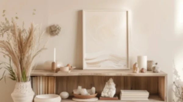 Zoom Backgrounds - Boho Beige Interior 9