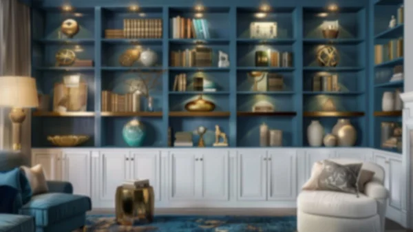 Zoom Backgrounds - Elegant Bookshelves 3