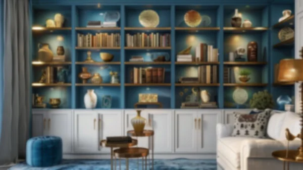 Zoom Backgrounds - Elegant Bookshelves 7