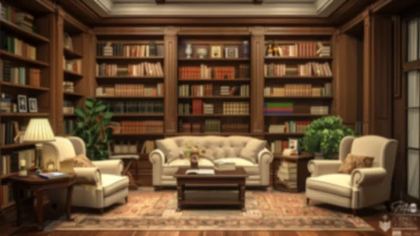 Zoom Backgrounds - Home Library 2