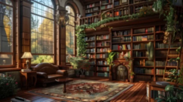 Zoom Backgrounds - Home Library 8