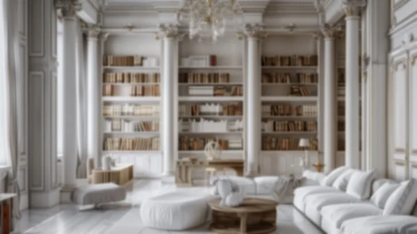 Zoom Backgrounds - White Bookshelves 8